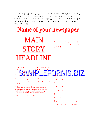 Newspaper Template 1